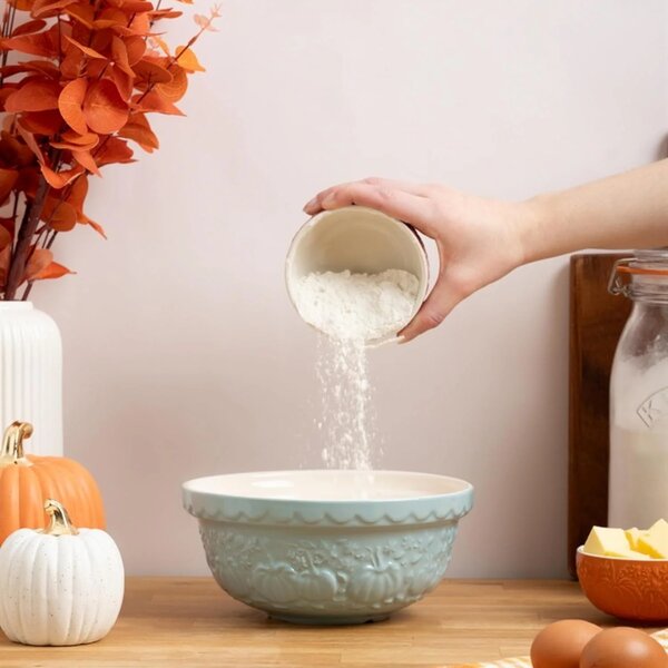 Mísa Mason Cash 21 cm 1,1 l modrá In The Pumpkin Patch – keramická mísa s dýněmi na menší těsta, polevy, dipy a servírování 0218.578