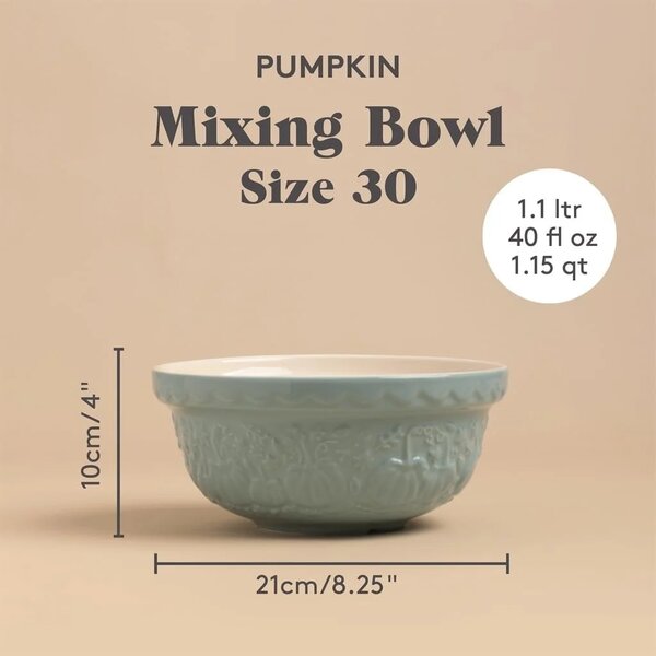 Mísa Mason Cash 21 cm 1,1 l modrá In The Pumpkin Patch – keramická mísa s dýněmi na menší těsta, polevy, dipy a servírování 0218.578