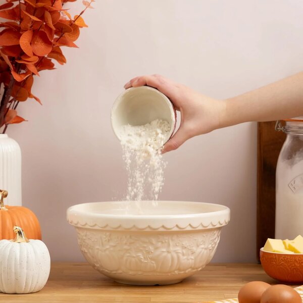 Mísa Mason Cash 24 cm 2 l krémová In The Pumpkin Patch – keramická mísa s dýněmi na těsto, drobenku, saláty a servírování 0218.577