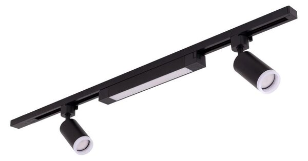 LED Bodové svítidlo v lišto. systému TRACER 2xGU10/10W/230V + LED/20W 1 m černá