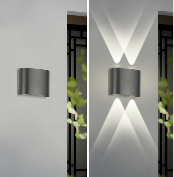 Brilagi - LED Venkovní nástěnné svítidlo FLAREBOX LED/4W/230V antracit IP65
