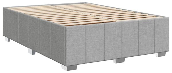 Rám postele bez matrace světle šedý 140 x 190 cm textil 3284832