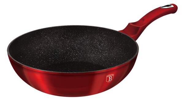 Pánev WOK s mramorovým povrchem 30 cm Burgundy Metallic Line