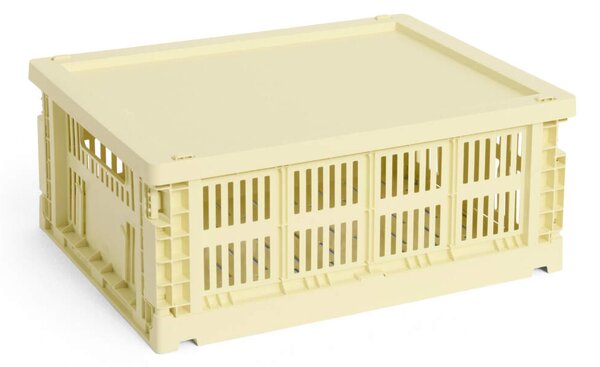 HAY Plastové víko Colour Crate Medium, light yellow