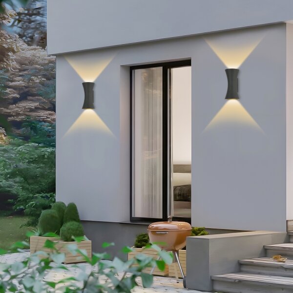 Brilagi - LED Venkovní nástěnné svítidlo BICON LED/10W/230V antracit IP44