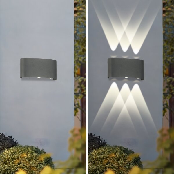 Brilagi - LED Venkovní nástěnné svítidlo FLAREBOX LED/6W/230V antracit IP65