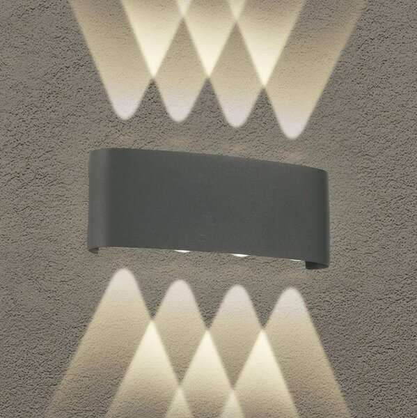 Brilagi - LED Venkovní nástěnné svítidlo FLAREBOX LED/8W/230V antracit IP65
