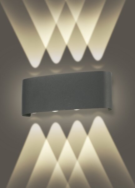 Brilagi - LED Venkovní nástěnné svítidlo FLAREBOX LED/8W/230V antracit IP65