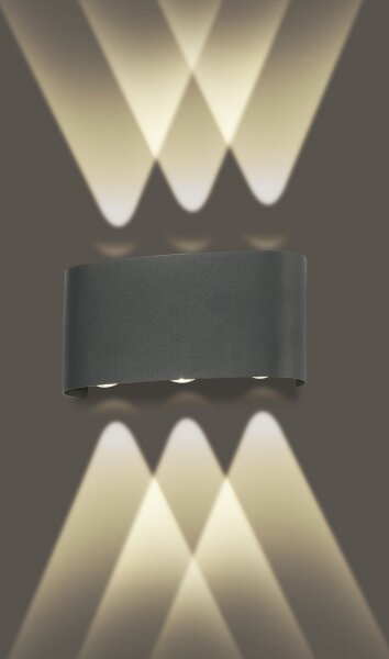 Brilagi - LED Venkovní nástěnné svítidlo FLAREBOX LED/6W/230V antracit IP65