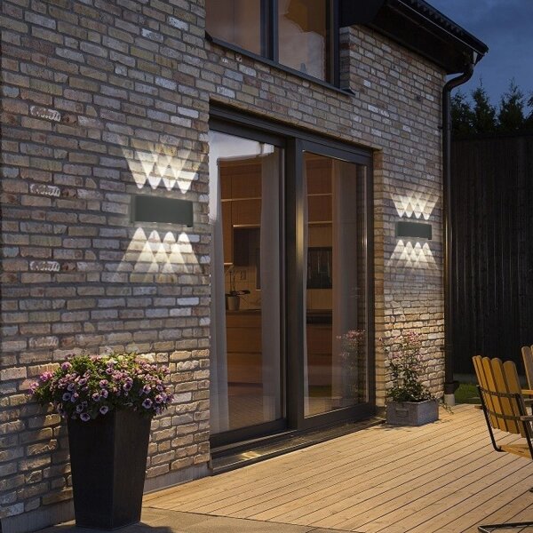 Brilagi - LED Venkovní nástěnné svítidlo FLAREBOX LED/8W/230V antracit IP65