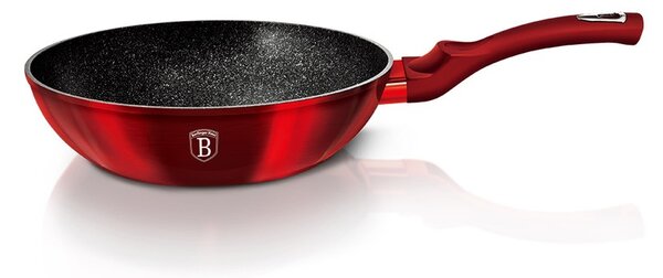 Pánev WOK s mramorovým povrchem 30 cm Burgundy Metallic Line