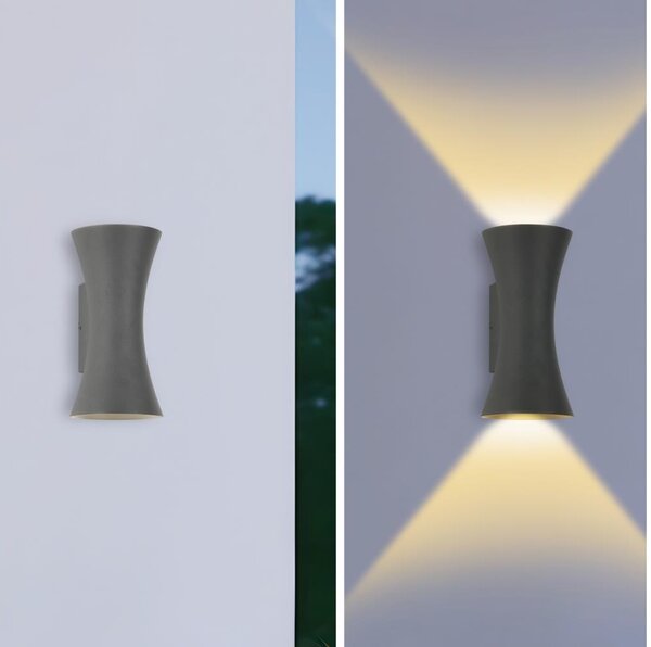 Brilagi - LED Venkovní nástěnné svítidlo BICON LED/10W/230V antracit IP44