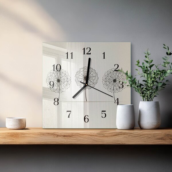 Skleněné hodiny na stěnu Abstrakce zskc-30x30-00175328