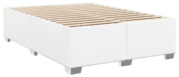 Box spring postel s matrací bílá 140x200 cm umělá kůže 3285214