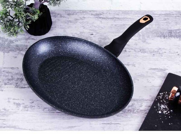 Pánev na ryby a steaky s mramorovým povrchem 35 cm Black Rose Collection
