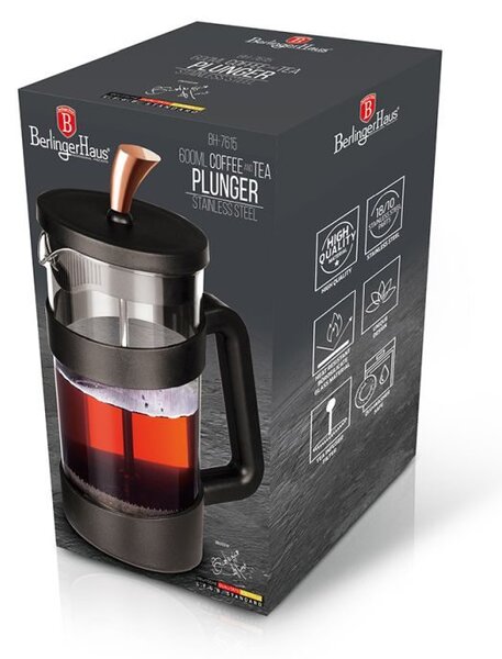 Konvice na čaj a kávu French Press 600 ml Black Rose Collection