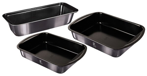Plechy a forma na pečení s titanovým povrchem sada 3 ks Carbon PRO Line