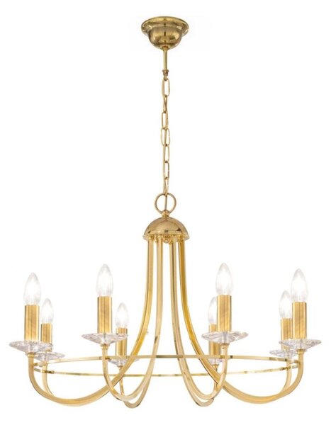 Kolarz 330.88.8C - Křišťálový lustr na řetězu IMPERIAL 8xE14/60W/230V zlatá