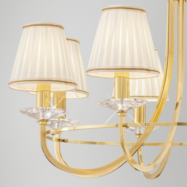 Kolarz 330.85.8C - Křišťálový lustr na řetězu IMPERIAL 5xE14/60W/230V zlatá