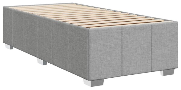 Box spring postel s matrací světle šedá 80 x 200 cm textil 3285428