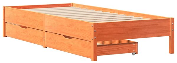 Postel bez matrace voskově hnědá 90 x 200 cm masivní borovice 3301721