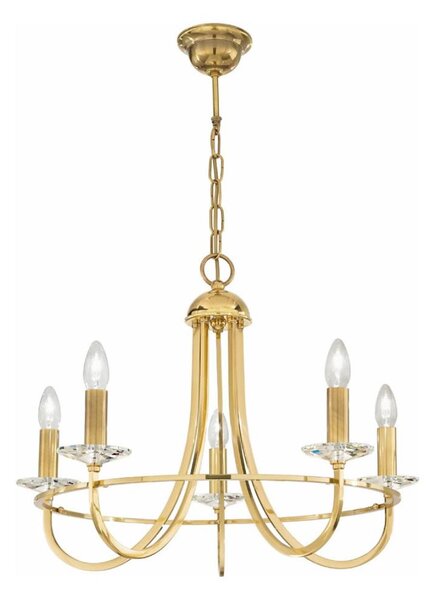 Kolarz 330.85.8C - Křišťálový lustr na řetězu IMPERIAL 5xE14/60W/230V zlatá