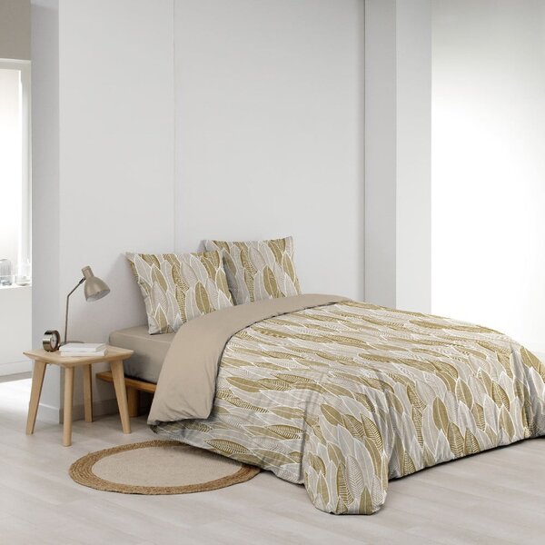 Okrově žluté povlečení na dvoulůžko/prodloužené z mikrovlákna 240x220 cm Kim – douceur d'intérieur