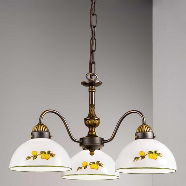 Kolarz 731.83.126 - Lustr na řetězu NONNA 3xE27/75W/230V citrony