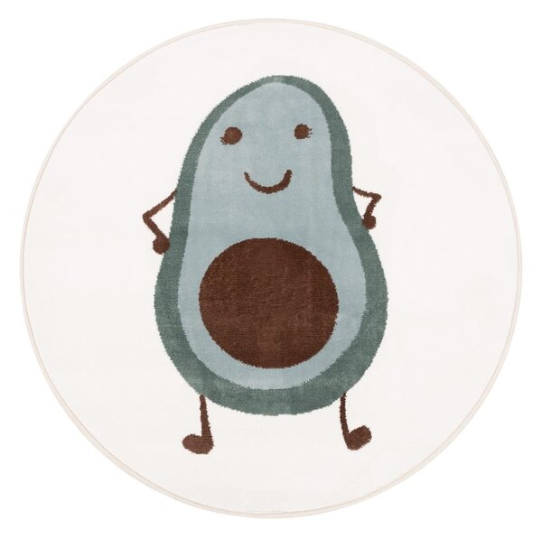 Dětský koberec v mentolové barvě/slonovinový ø100 cm Avocado Mint – FD