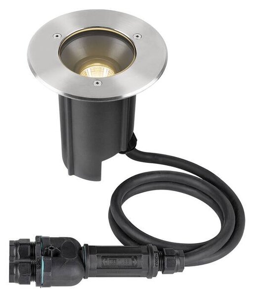 LA 1007810 DASAR® M svítidlo pro vestavbu do podlahy, kulatý kryt, 24°, 3000K, včetně driveru DALI ovladače, nerezová ocel - BIG WHITE (SLV)