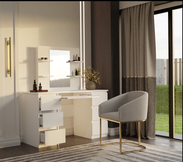 TP Living Toaletní stolek Marina Kuba 130 cm bílý