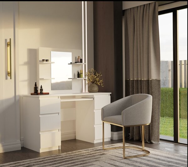 TP Living Toaletní stolek Marina Kuba 130 cm bílý