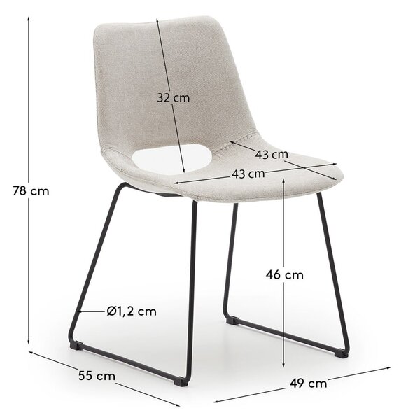 Béžová jídelní židle Zahara – Kave Home