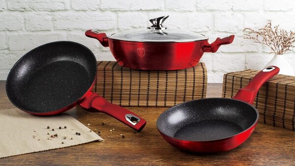 Pánev s mramorovým povrchem 20 cm Burgundy Metallic Line
