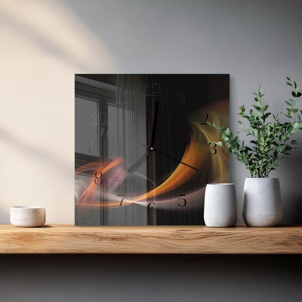 Skleněné hodiny na stěnu Abstrakce zskc-30x30-00175414