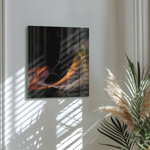 Skleněné hodiny na stěnu Abstrakce zskc-30x30-00175414
