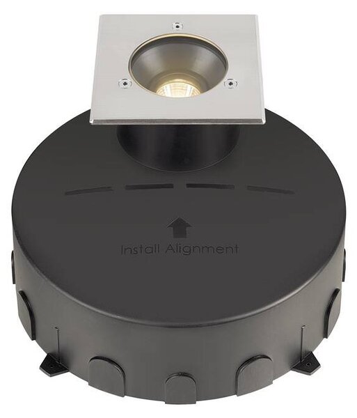 LA 1007811 DASAR® M svítidlo pro vestavbu do podlahy, hranatý kryt, 24°, 3000K, včetně driveru DALI ovladače, nerezová ocel - BIG WHITE (SLV)