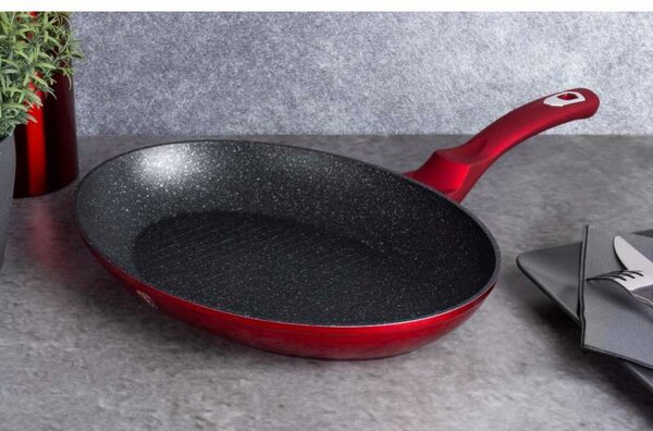 Pánev na ryby a steaky s mramorovým povrchem 35 cm Burgundy Metallic Line
