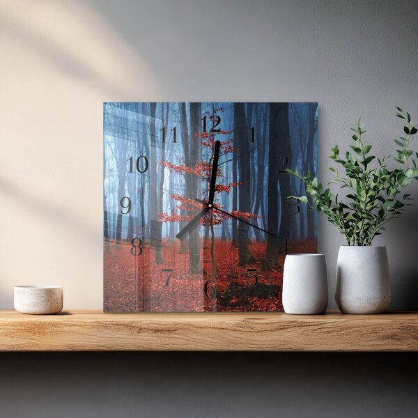 Skleněné hodiny na stěnu Tma zskc-30x30-00175418
