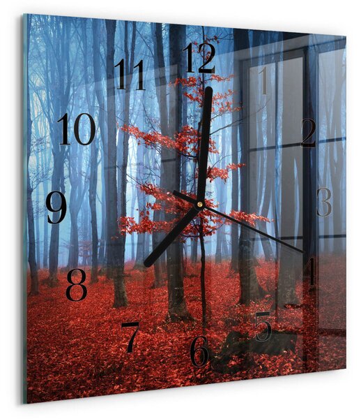 Skleněné hodiny na stěnu Tma zskc-30x30-00175418