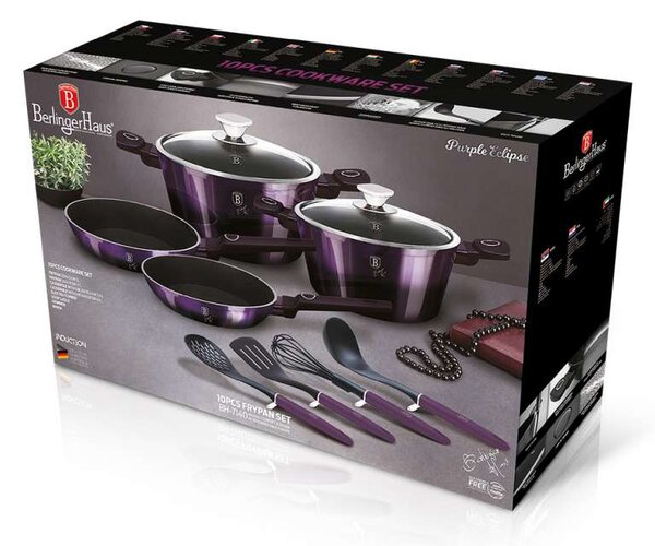 Sada nádobí s titanovým povrchem 10 ks Purple Eclipse Collection