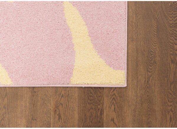 Žlutý/růžový dětský koberec 120x170 cm Hugsy Vanilla – FD