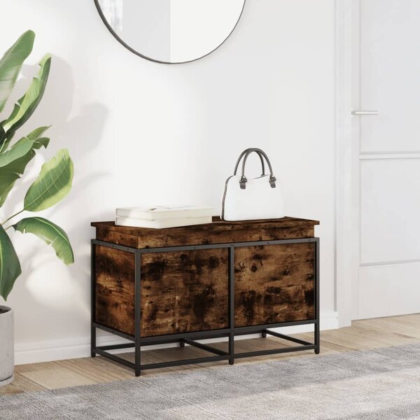 Úložný box s víkem kouřový dub 80x40x51,5 cm kompozitní dřevo