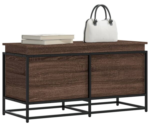 Úložný box s víkem hnědý dub 100x40x51,5 cm kompozitní dřevo
