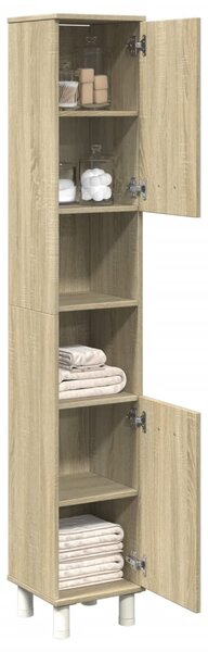 Koupelnová skříňka dub sonoma 30,5x30x179 cm kompozitní dřevo