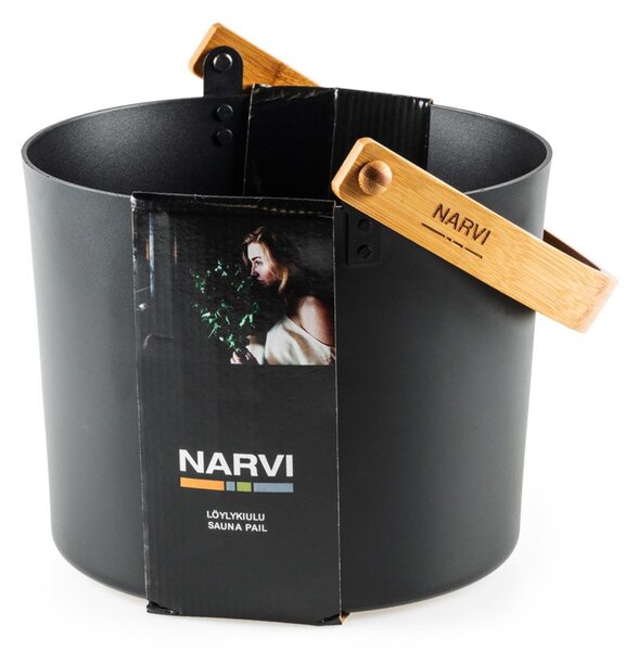 Narvi Black vědro hliníkové černé 6,5L