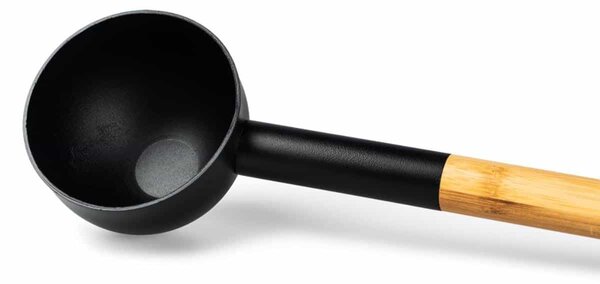 Narvi Black hliníková naběračka do sauny černá 43 cm