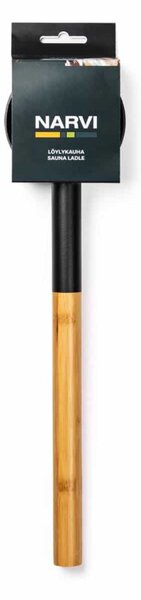 Narvi Black hliníková naběračka do sauny černá 43 cm