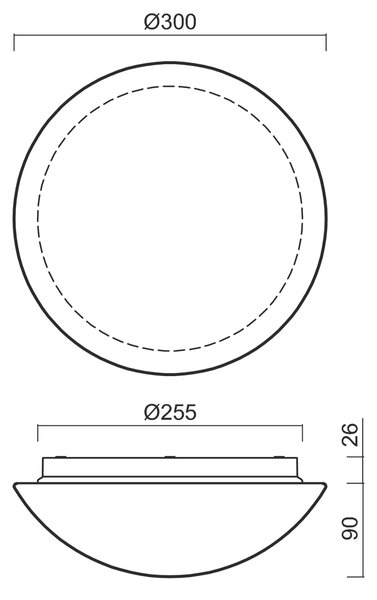 OSMONT AUR70364 AURA 8 IP stropní/nástěnné skleněné svítidlo bílá IP65 3000 K 11W LED DALI