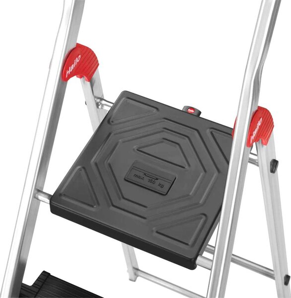 Hliníkové schůdky Hailo L100 Topline, 3+1 příčka, nosnost 150 kg, 8050-407